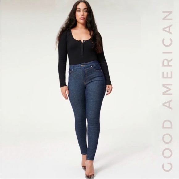 NWT Good American X Calik Denim Always Fits Good Legs Skinny Jeans‎ Long 14-18 - Picture 1 of 13